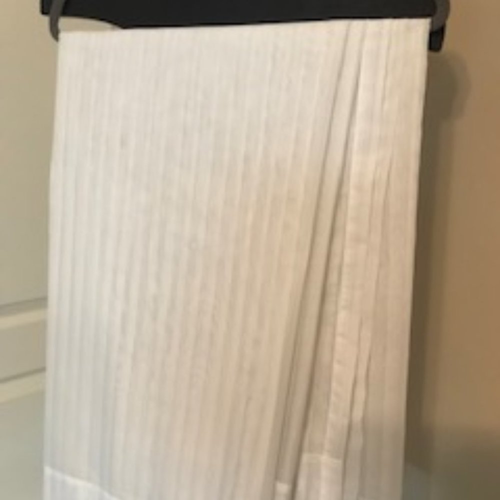 white sheer shadow stripe curtain panels